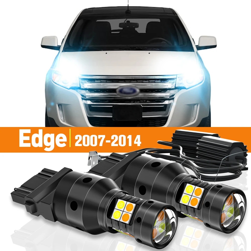 

2x LED Dual Mode Turn Signal+Daytime Running Light DRL For Ford Edge 2007-2014 2008 2009 2010 2011 2012 2013 Accessories Canbus