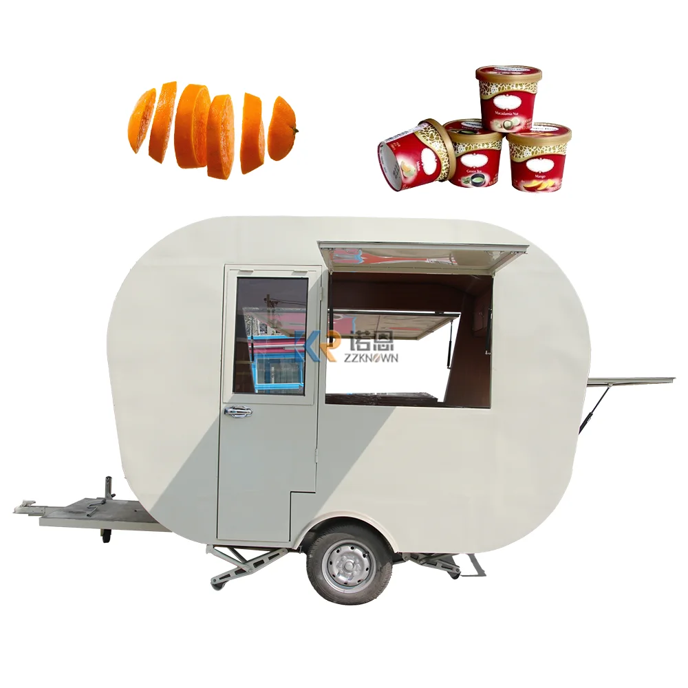 

3M Mobile Catering Trailer Fully Equipped Food Truck Pizza Coffee Ice Cream Juice Bar Kiosk Beer Cart Pancake Food Van for Usa