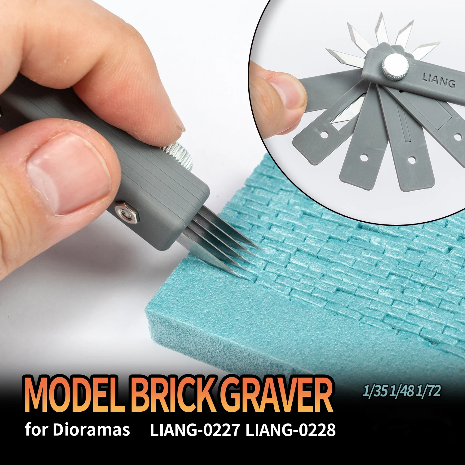 Model Brick Carving Knife Model Scene Making Tool Wall Brick Production DIY Hobby Accessories Graver Diorama 1/35 1/48 1/72