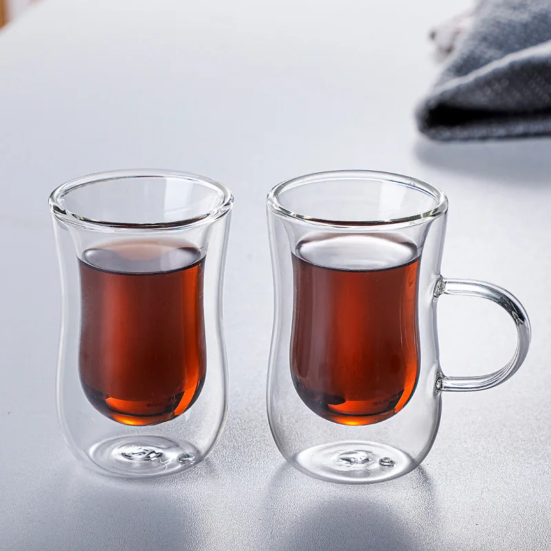 

Japanese Style Glass Transparent Creative Ins Cup Coffee Milk Juice Container Tea Water Drinkware Vertical Pattern Handmade Set