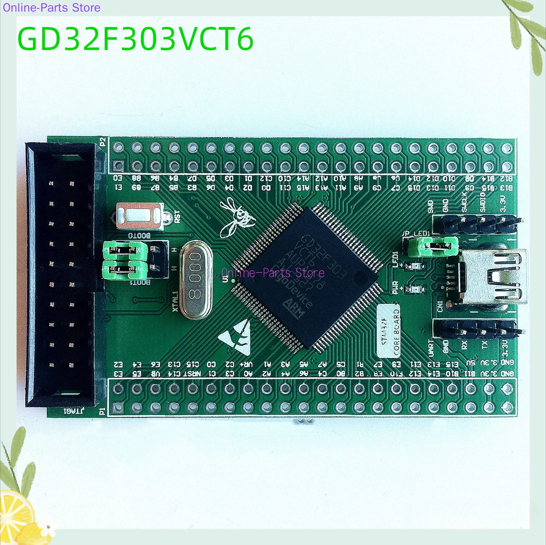 Материнская плата GD32F303VCT6 минимальная системная GD32F303VC макетная GD32F303