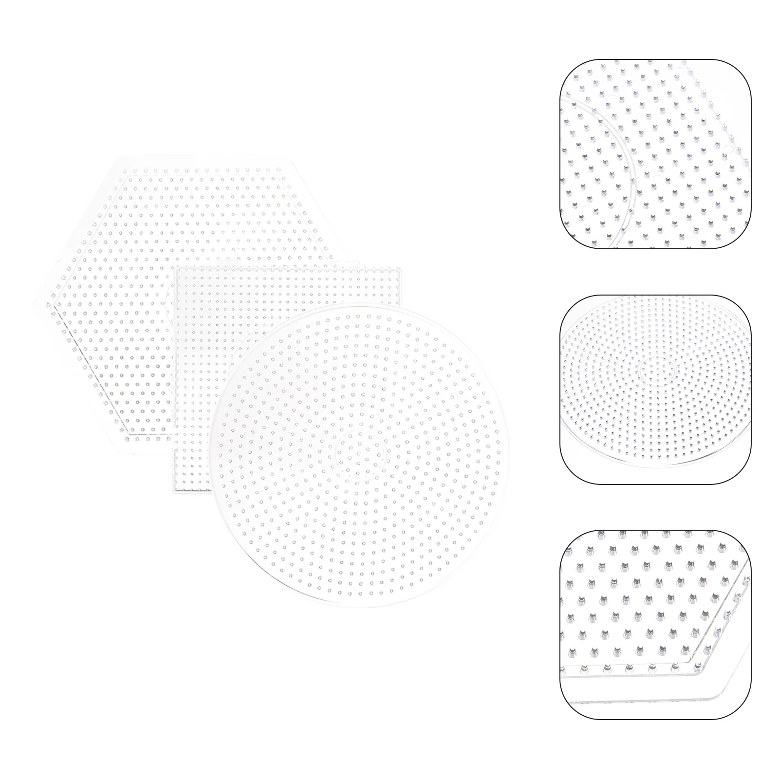 

Fuse Beads Pegboards Clear Pegboards Melty Beads Pegboards Kids Pegboards Mold with Round Hexagon Square Shapes