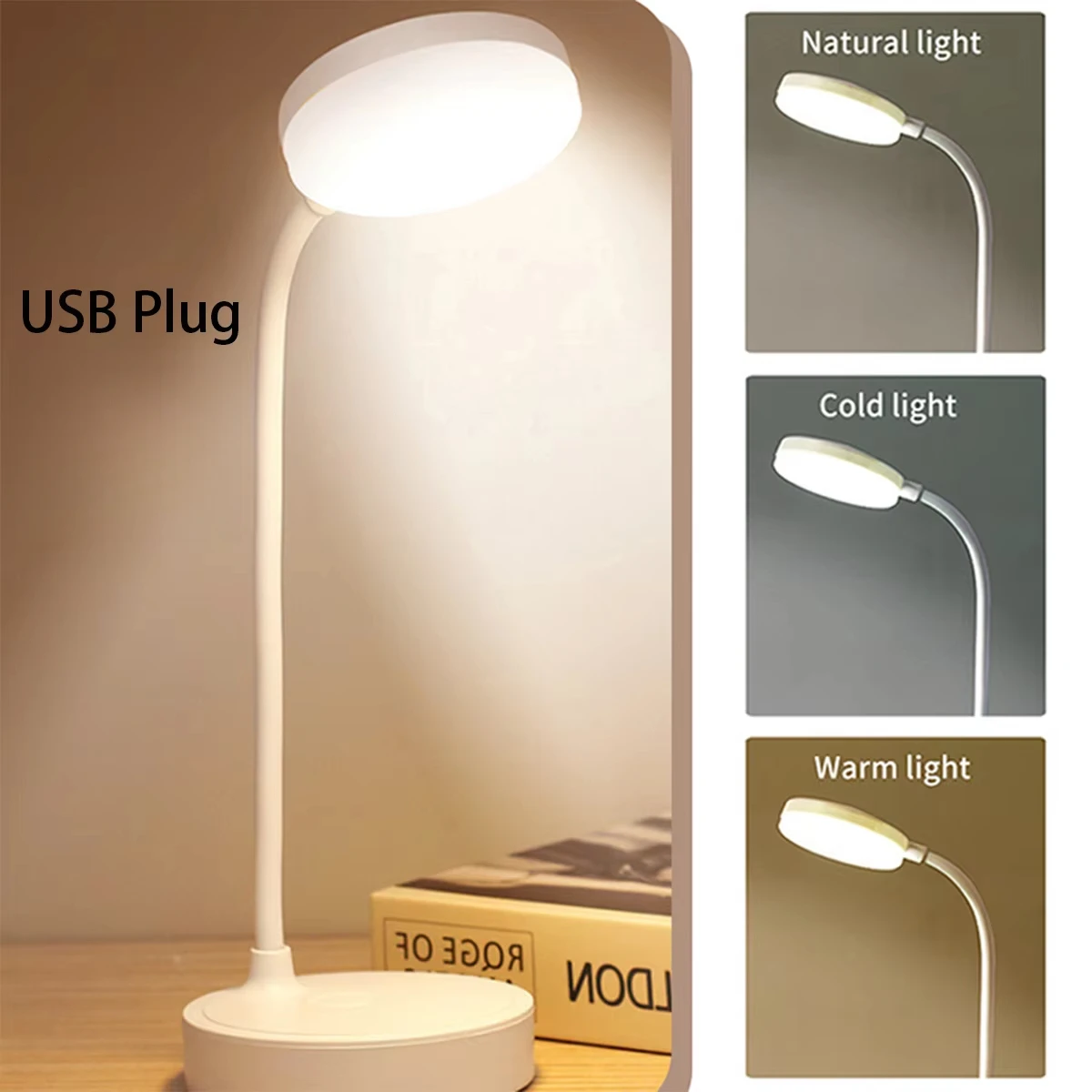 

Портативная USB LED настольная лампа 3 режима