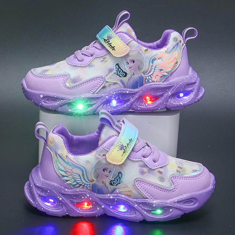 Новинка Весна 2022 повседневные кроссовки для девочек со светодиодной подсветкой