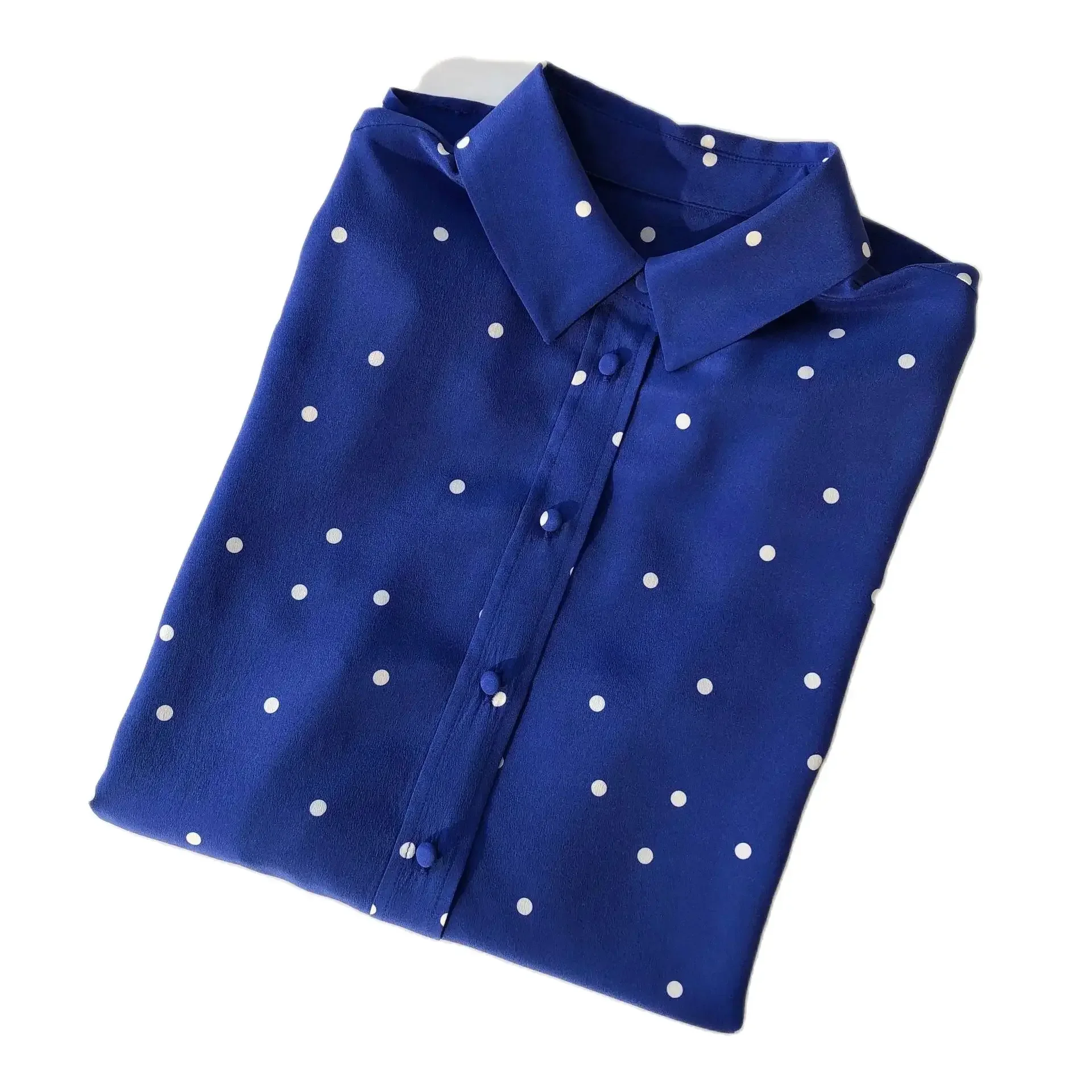 Рубашка винтажная из шелка тутового шелкопряда женская блузка с эффектом