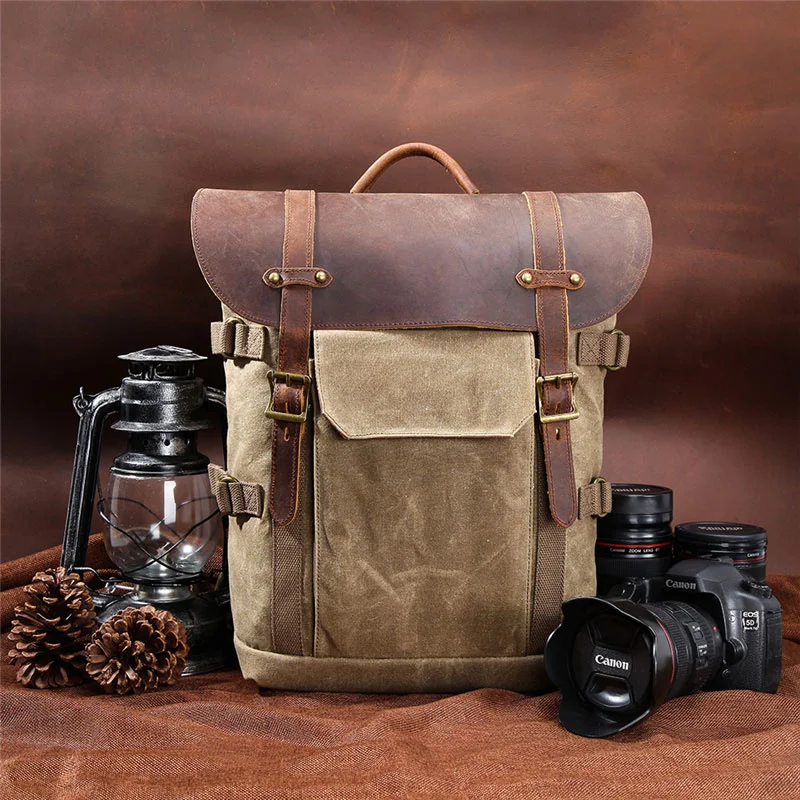 

Camera Photo Outdoor Batik Waterproof Canvas Portable Scratch-proof DSLR Video Backpack Men Bag for Canon Nikon Sony Panasonic