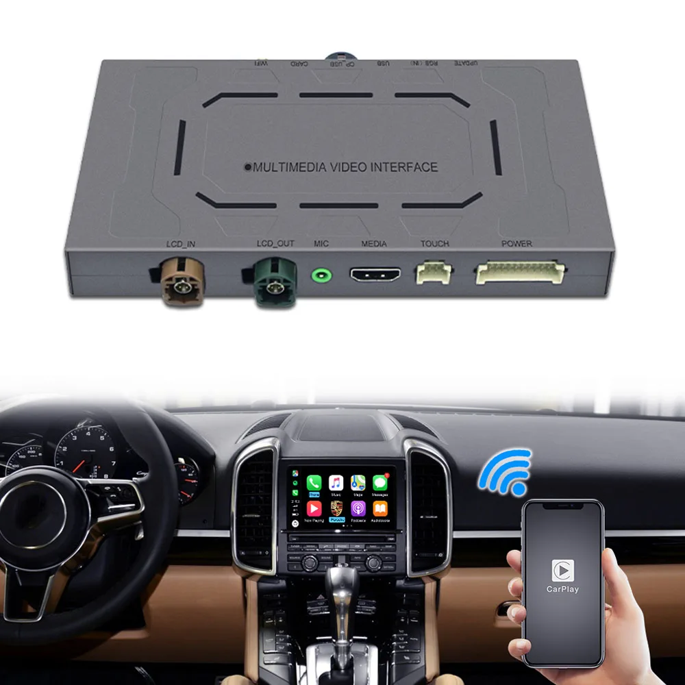 Беспроводной интерфейсный блок KANOR Apple CarPlay для Porsche Cayenne Boxster 911 Macan Panamera Cayman PCM 3.1
