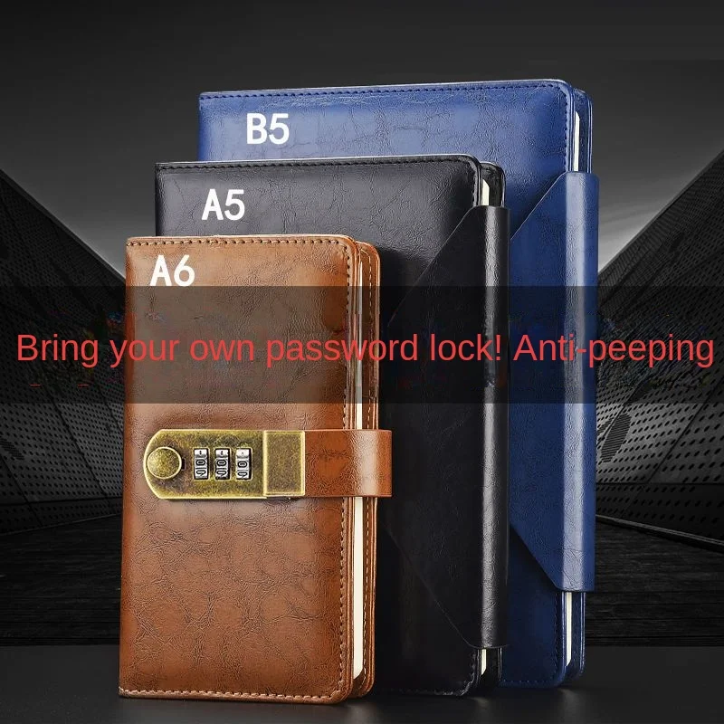 

A5 password book with lock A6 notepad simple B5 notebook fashion student diary hand ledger gift