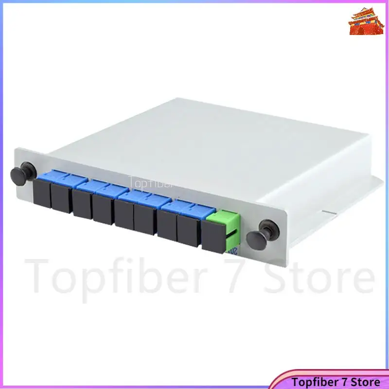 

5pcs 1X8 SC UPC /SC APC cassette box Fiber Optic FTTH Optical Coupler SC UPC /PLC 1X8 fiber splitter Box