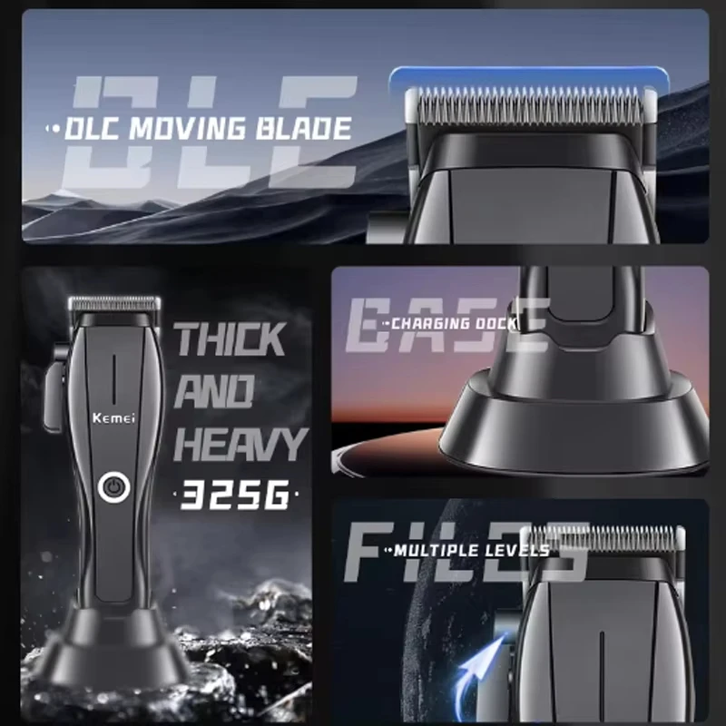 Kemei Km-2286 Km-2295 Профессиональная Беспроводная Машинка Для Стрижки Волос Мужчин