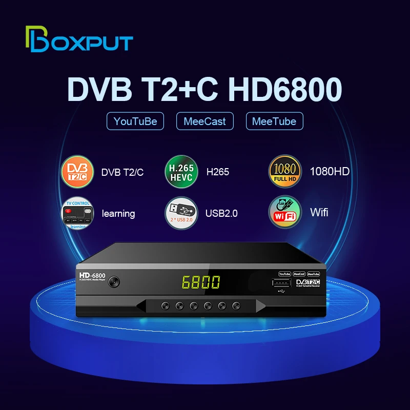 Цифровой ТВ-приемник DVB T2 C Full 1080P HD H.265/HEVC декодер телевизионная приставка с