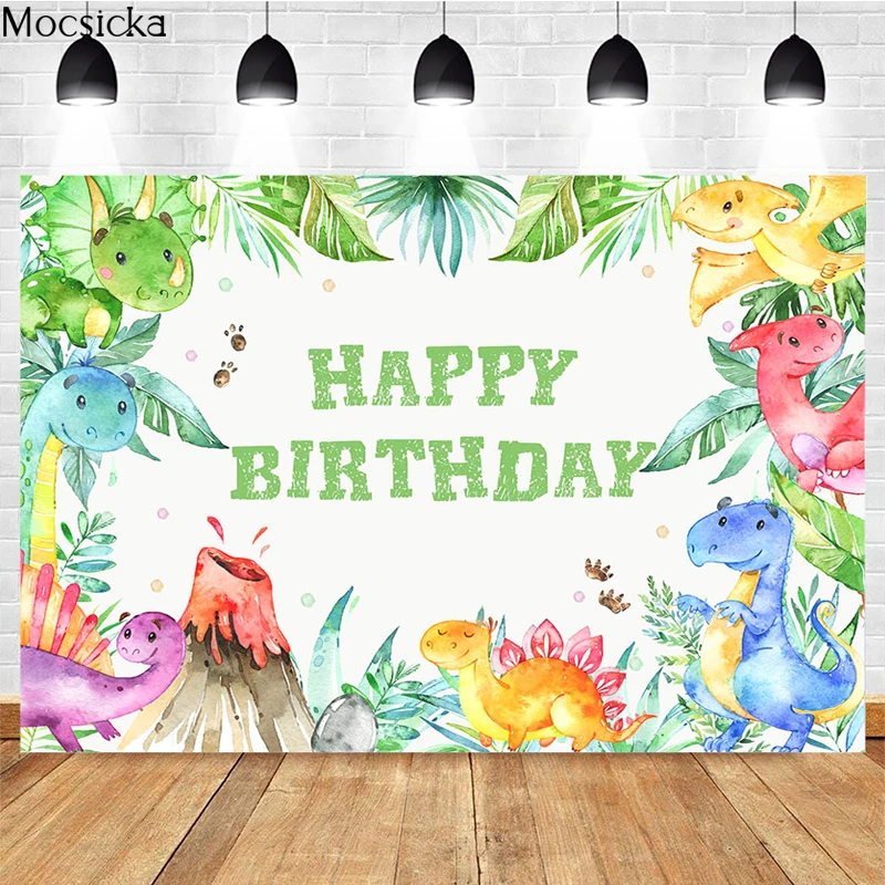

Mocsicka Dinosaur Photography Backdrops Birthday Background Decoration Kids Party Photo Wallpaper Cake Smash Photo Background