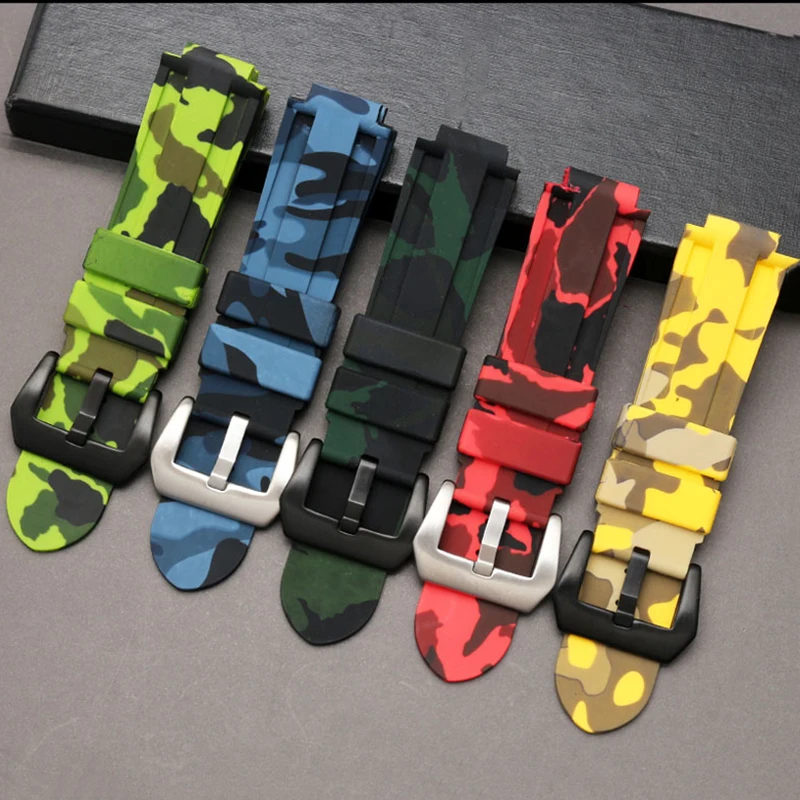 

24x16mm Waterproof Silicone Raised Mouth WatchBand Chain For Timex Tide Series T2N739 T2N720 T2N721 TW2R55500 wristband Bracelet