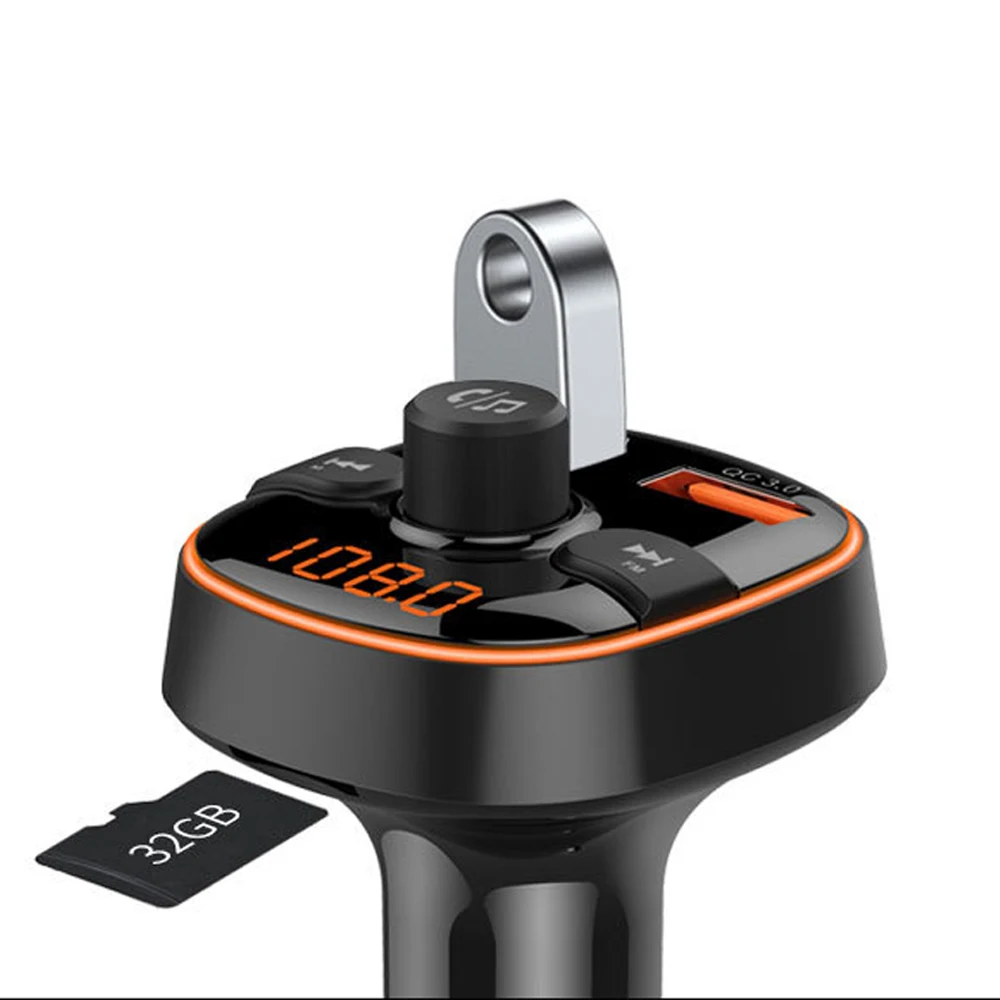 BC52 зарядное устройство с двумя USB-портами безопасный беспроводной FM-передатчик