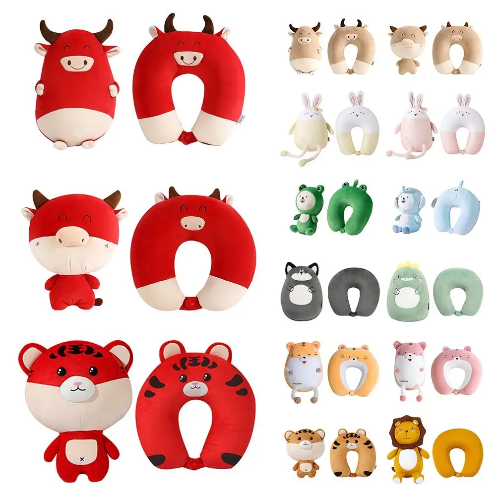 

Cute Bedding Multifunctional Changable Cartoon Protection Neck Penguin Whale Fluffy Pillows U Shaped Travel Pillow