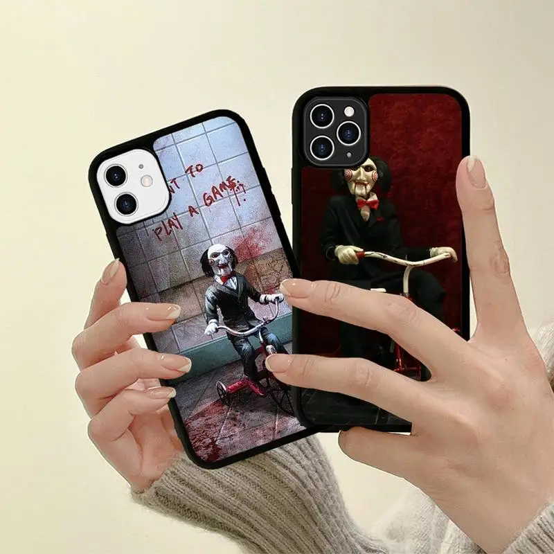 

Saw Horror Moive Ghost Remarkable Popular Phone Case Silicone PC+TPU Case for iPhone 11 12 13 Pro Max 8 7 6 Plus X SE XR Hard