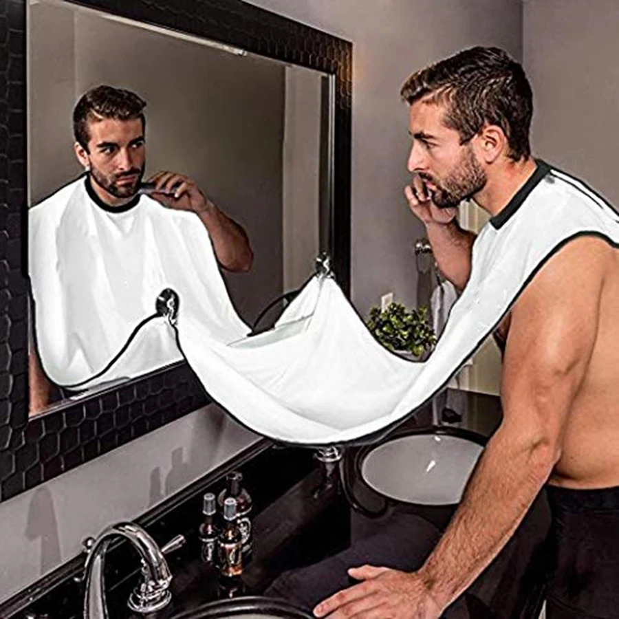 

Popular New Male Beard Shaving Apron Care Clean Hair Adult Bibs Shaver Holder Bathroom Organizer Gift for Man