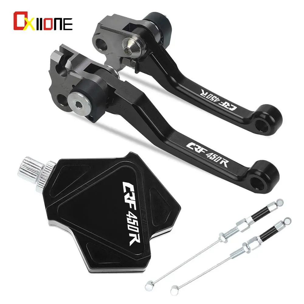 

For HONDA CRF450R CRF 450R 2004 2005 2006 Motocross Foldable Brake Clutch Levers Dirt Bike Stunt Clutch Easy Pull Cable System