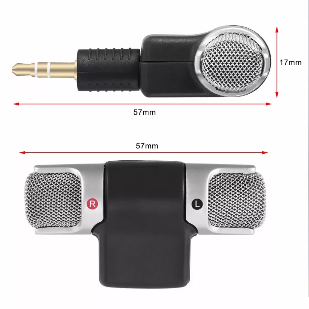 

Mini 3.5mm Jack Microphone Stereo Microphone For Recording Mobile Phone Studio Interview Microphone For smartphone For iPhone