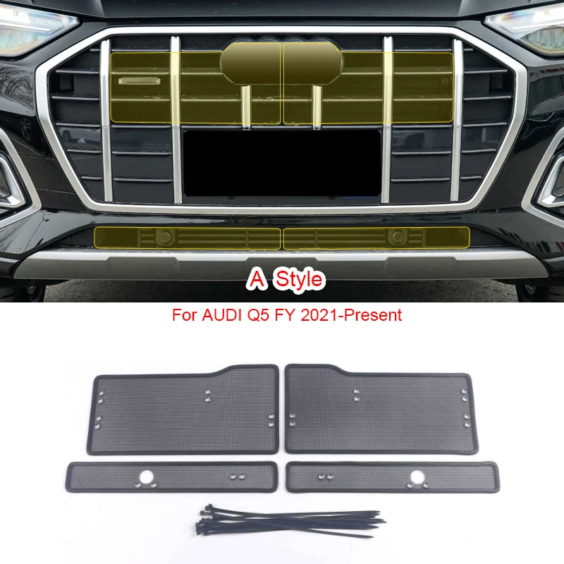 

Сетка для защиты от насекомых из нержавеющей стали, передняя решетка, вставка, сетка для стайлинга для AUDI Q5 FY Sportback 2018-2025, автоаксессуары