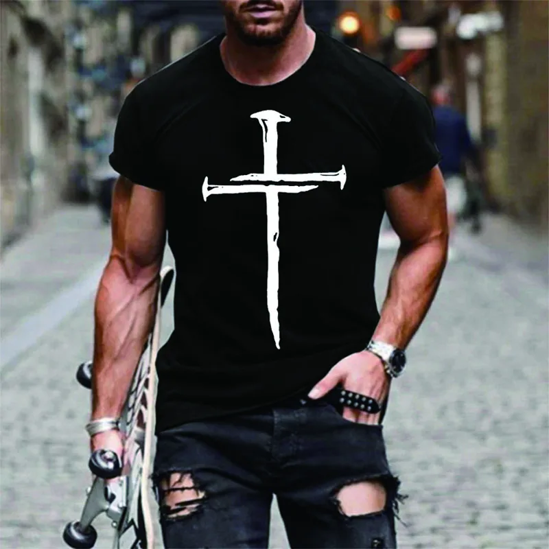 

Футболка мужская с круглым вырезом, хлопок, дышащая Облегающая рубашка, короткий рукав, повседневная спортивная в стиле ретро, стиль хип-хоп