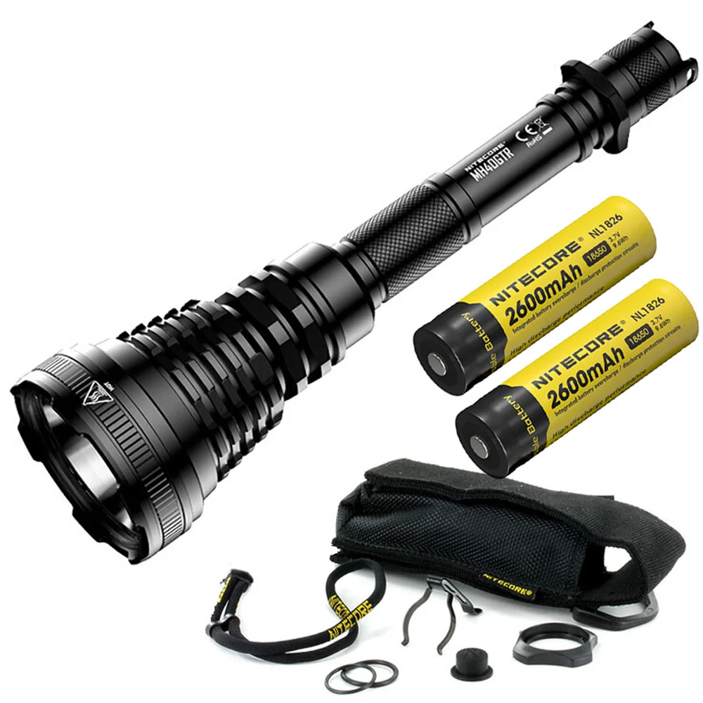 

NITECORE MH40GTR LED Flashlight CREE XP-L HI V3 1200LM 1004M Tactical Rechargeable Torch by 18650 Battery for Hunting Search