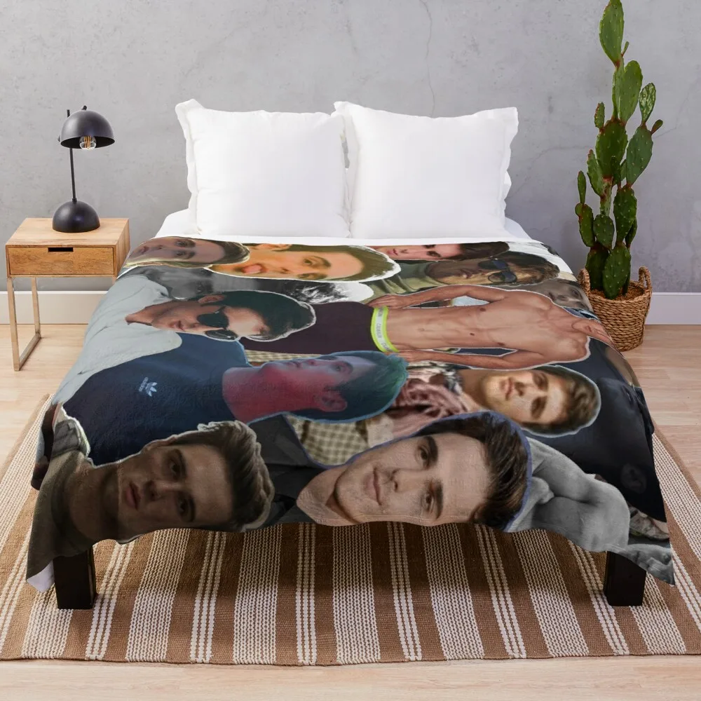 

Jacob Elordi Collage Throw Blanket Picnic Blanket