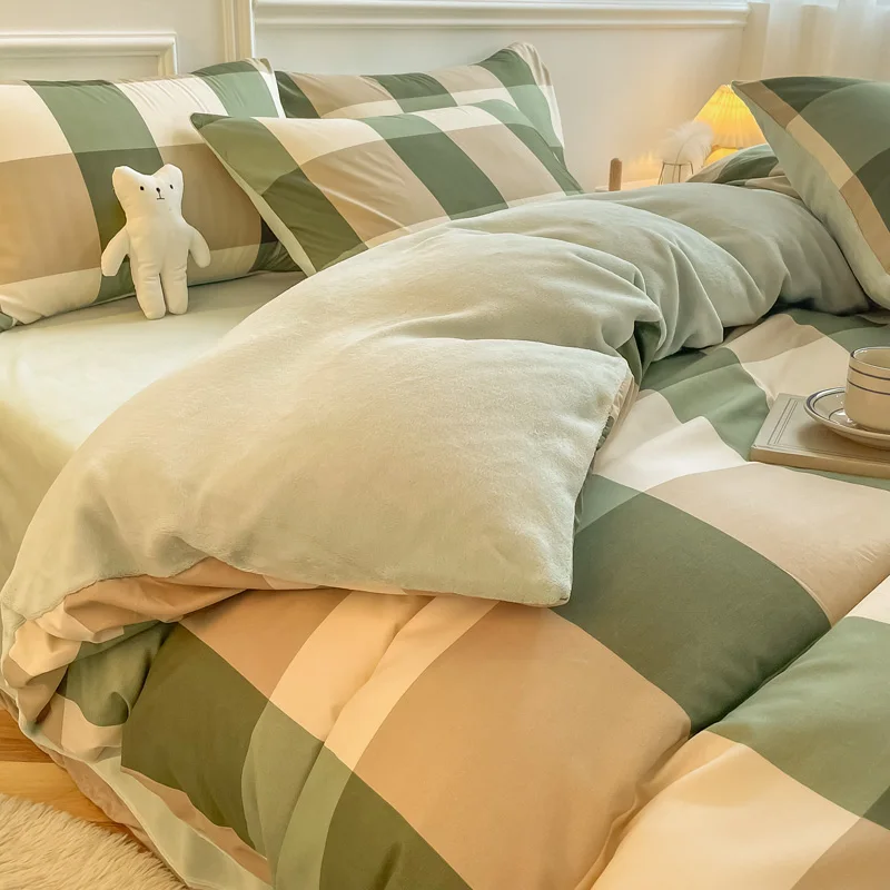 Простой армейский зеленый элегантный плед из кораллового флиса цельный AB