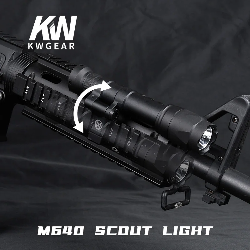 Tactical M640U M640C M640B M640W M640 Strobe Scout Light Flashlight Picatinny Rail Mlok Keymod Hunting WeaponLight Accessories