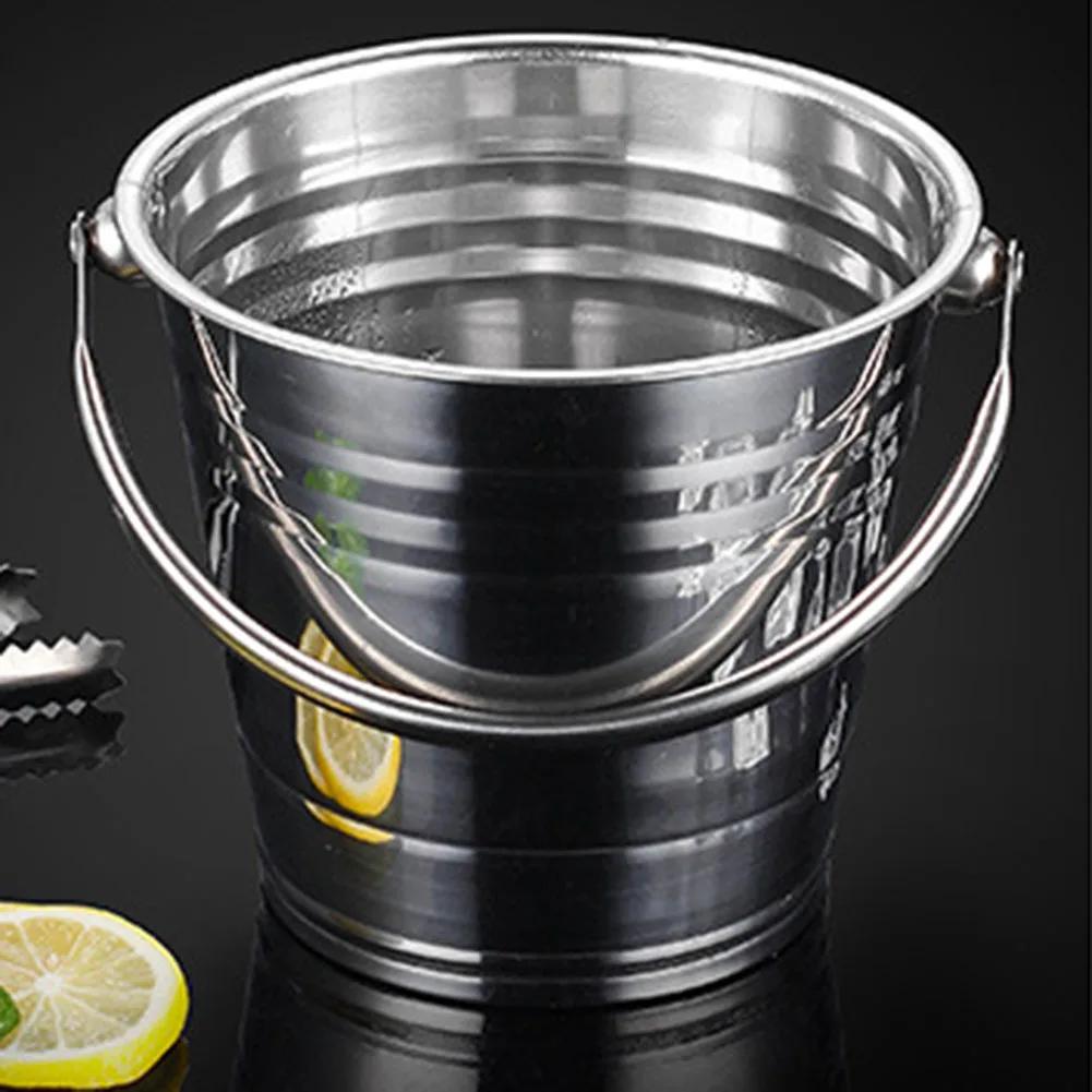 

1.5L Stainless Steel Ice Bucket Wine Champagne Wine Chiller Wine Bottle Cooler Champagne Beer Chiller Ice Barrel Barware