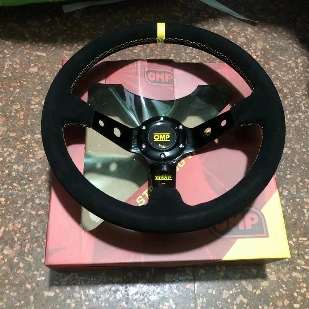 14-дюймовый руль Deep Dish OMP для раллийных гонок замшевый кожаный JDM Volantes VW HONDA Nissan TOYOTA