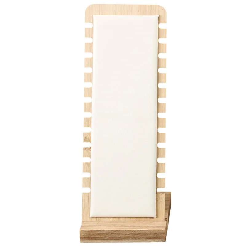 Solid Bamboo Wood Jewelry Display Stand Necklace Showcase Holder Pendant, Long Chain Handing Organizer (Necklace Board)
