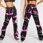 Женские джинсы с завышенной талией, уличные Свободные повседневные брюки из денима с карманами, длинные брюки с широкими штанинами, Новинка лета 2021