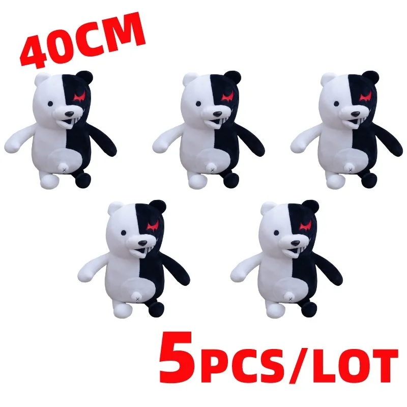 5 шт. 40 см кукла данганронпа Монокума плюшевые игрушки черный белый медведь