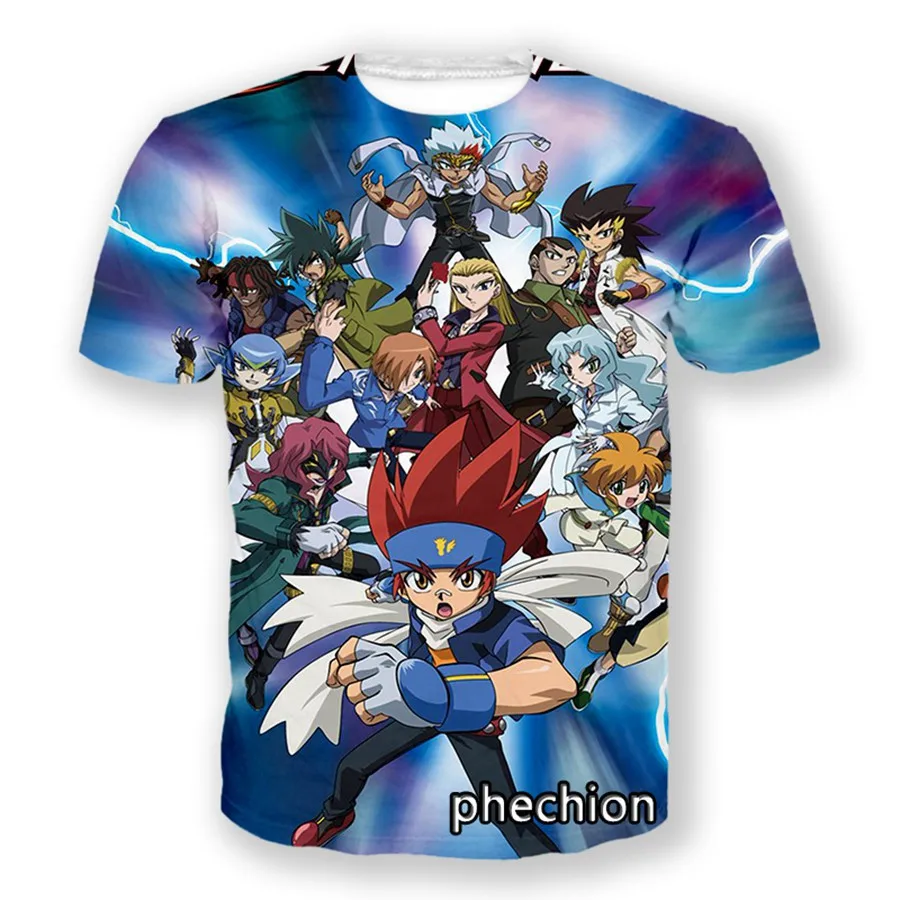 Футболка phechion Beyblade с 3D принтом для мужчин и женщин рубашка в стиле хип-хоп одежда