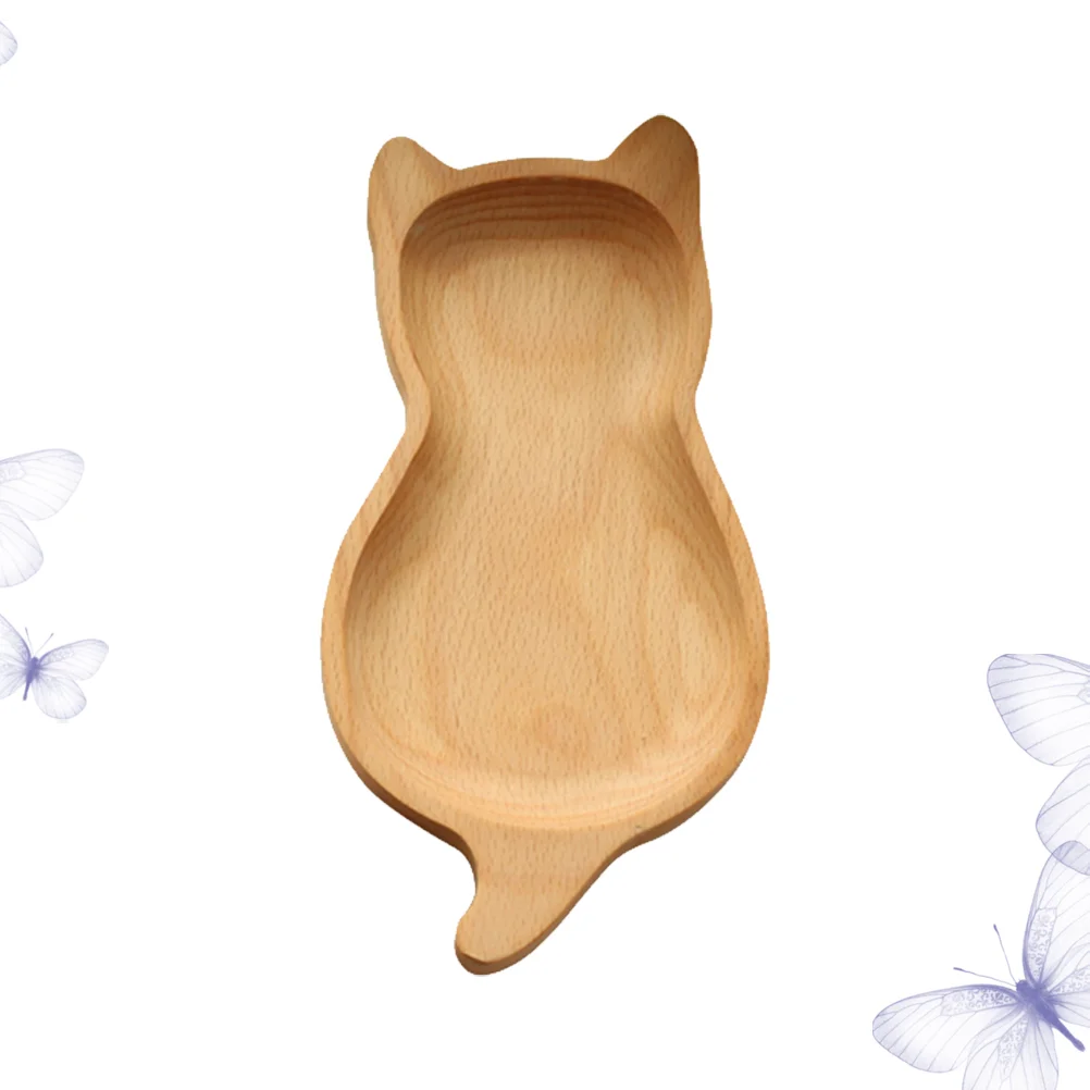 

Wood Cat Serving Plate Shaped Plates Dish Dessert Wooden Snack Platter Appetizer Trays Platters Dinner Trayjapanese