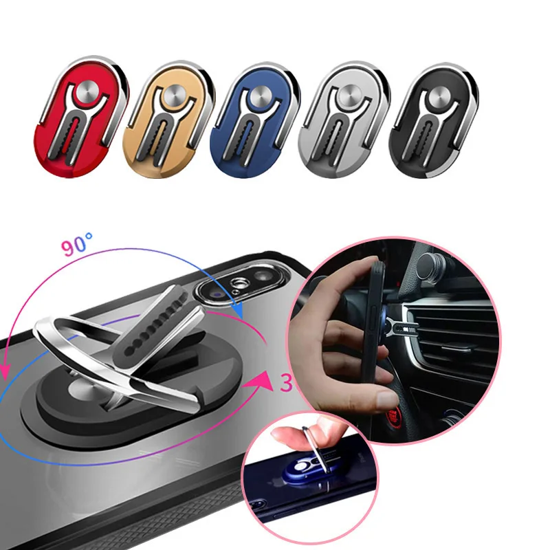 

NEW 1PC Multipurpose Mobile Phone Holder Car Air Vent Grip Mount Stand Rotation Finger Ring Holder Bracket For iPhone Xiaomi