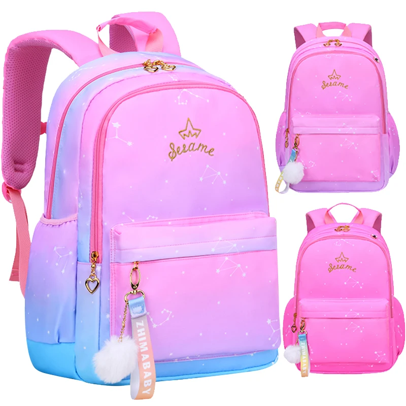 

New Waterproof Princess School Backpack Set Girls Book Bag Children Gift School Bag for Kids Primary Bookbags Mochila Infantil