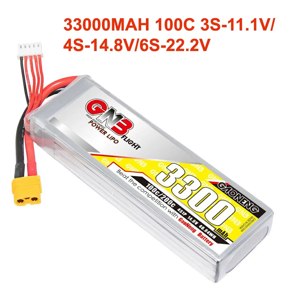 

Аккумулятор GNB 3300 мАч 100C 4S-14,8 в 6S-22,8 в GNB Lipo с разъемом XT60 для неподвижного крыла радиоуправляемого вертолета самолета автомобиля FPV дрона запчасти