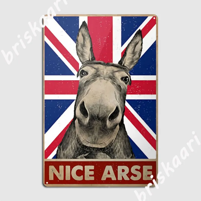 

Nice Arse Flag Metal Plaque Poster Create Mural Painting Living Room Cinema Living Room Tin Sign Posters
