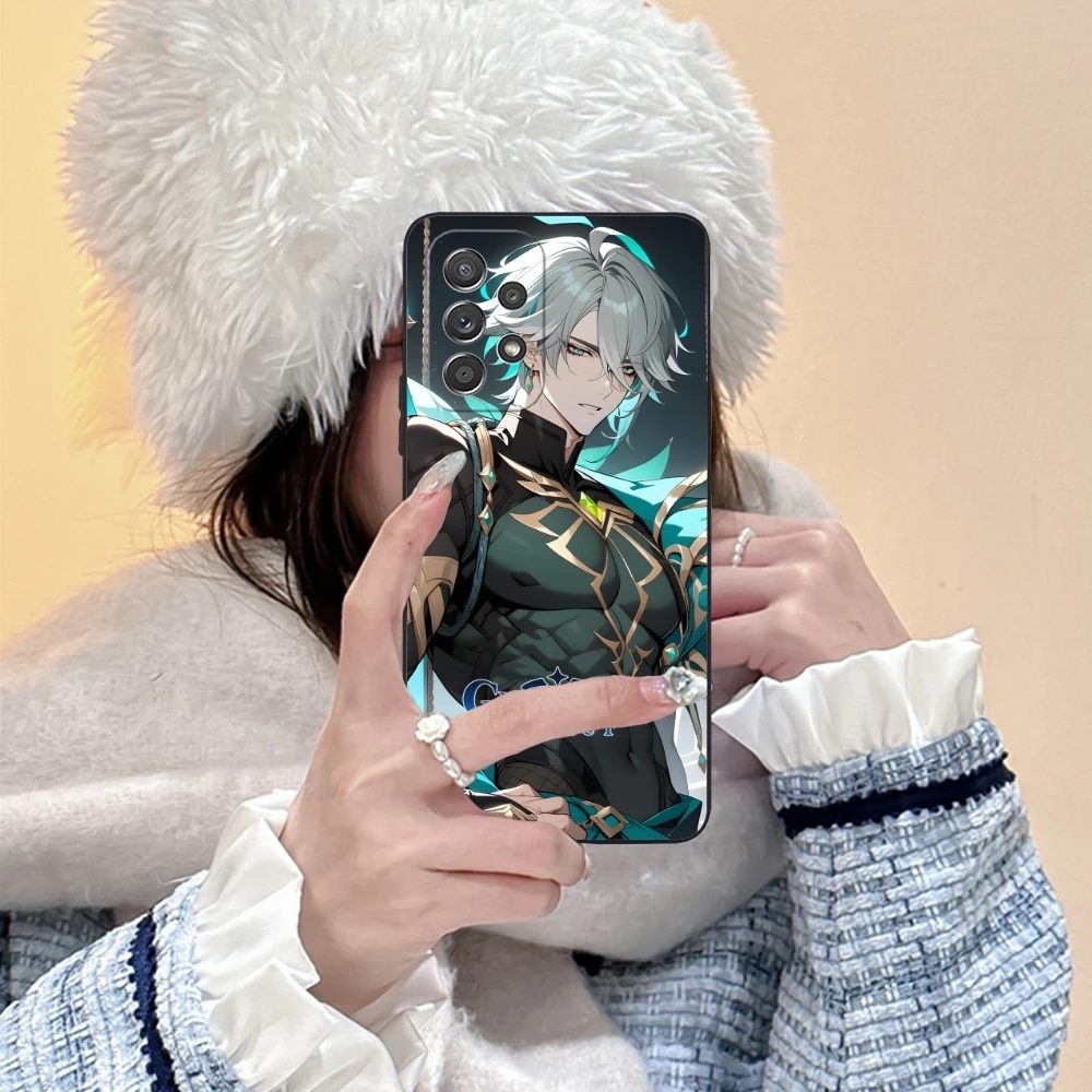 Чехол для сотового телефона Genshin Impact alhaiтэм Samsung Galaxy A91 73 71 70 54 53 52 34 24 23 21 S 5G черный