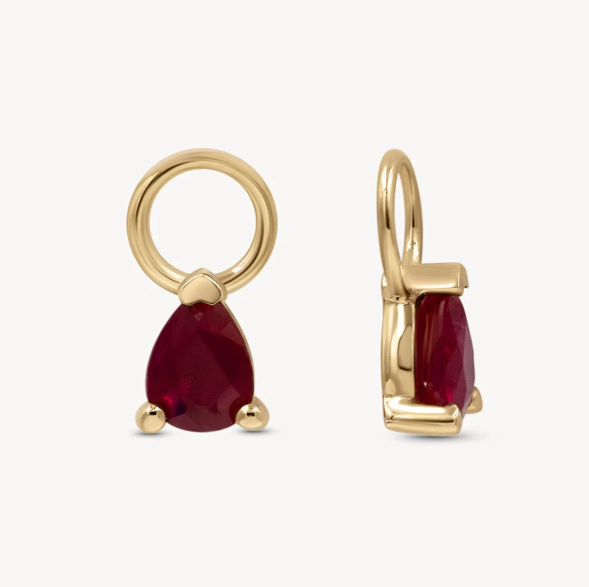 

Personalized DIY Birthstone Pendant- S925 sterling silver Mini Huggie with Birthstone Charms