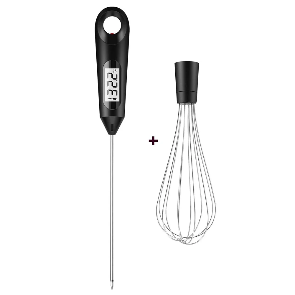 2 в 1 венчики из нержавеющей стали цифровой ручной термометр для еды миксер венчик