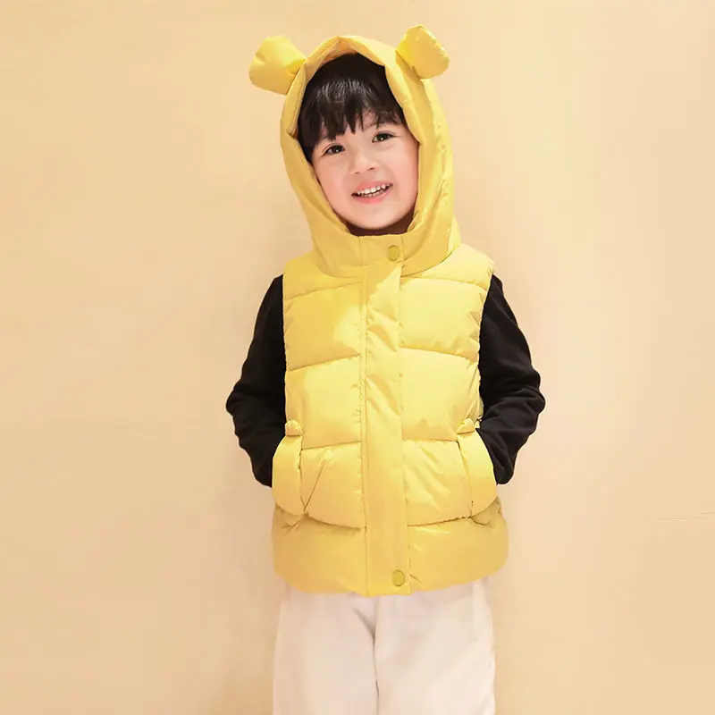 

Детский хлопковый жилет с капюшоном, на молнии, на возраст 1-8 лет