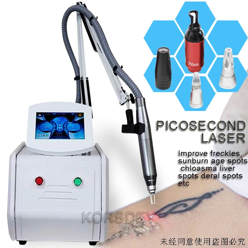

Portable Picosecond Laser Tattoo Freckles Removal 1064nm 532nm 755nm 1320nm Q Switched Nd Yag Laser Machine