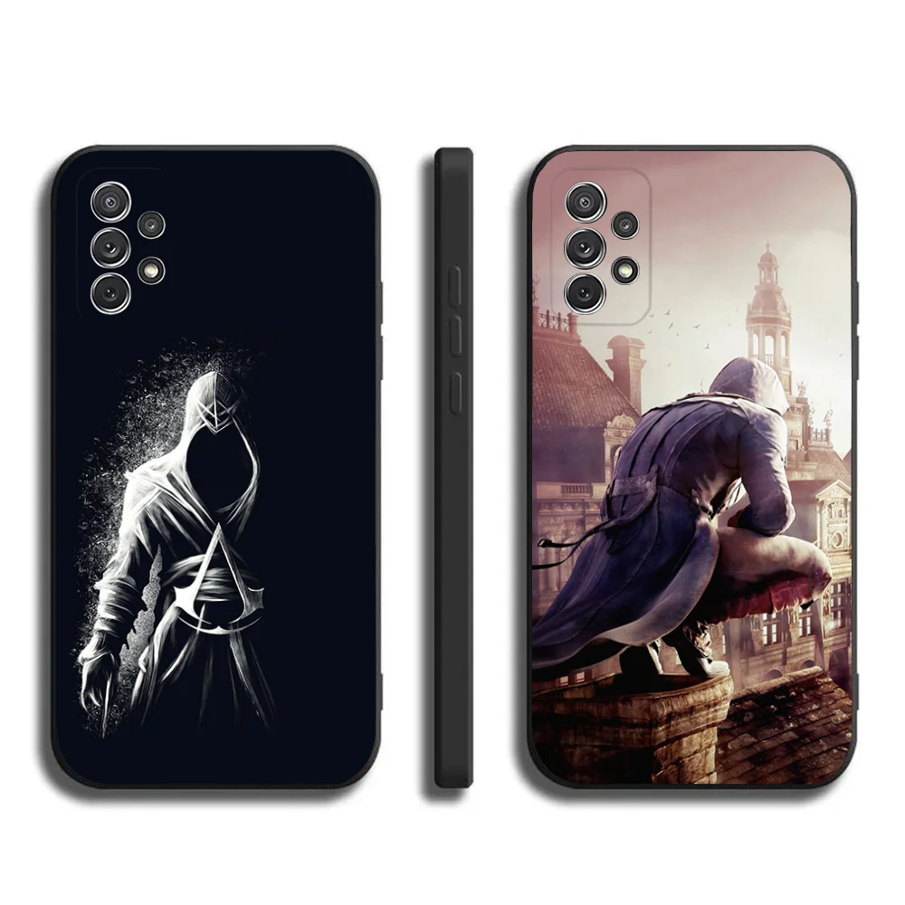 Чехол для телефона Samsung Galaxy A20 A21s A22 A31 A32 A52 A53 A72 73 A80 A91Soft A-Assassins C-Creeds черный чехол