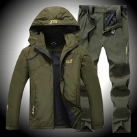spring tactical hiking clothing suit breathable hiking men waterproof jacket and pants outdoor sport military jacket windbreaker