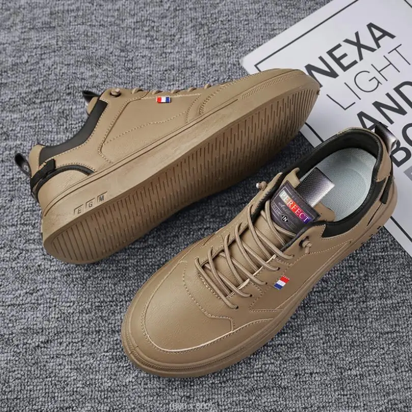 

Кроссовки мужские низкие, кожа, низкая подошва, Повседневная модная обувь для работы и тенниса, Новинка осени 2022