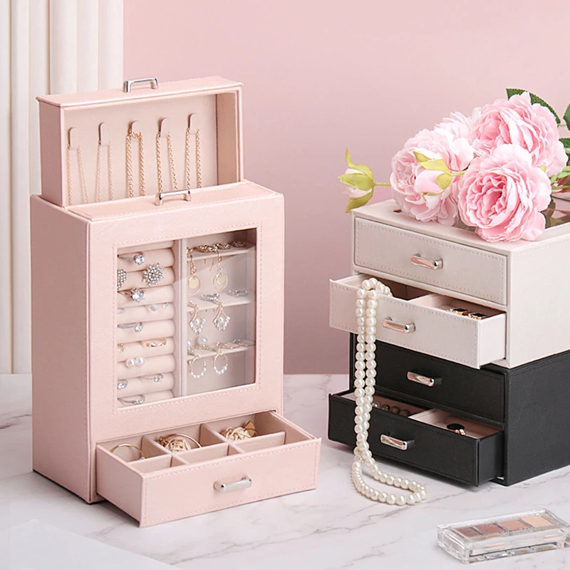 

Jewelry Organizer Girls Women Jewelry Box for Necklaces Rings Earrings Gift Jewelry Storage Case Porcelain Pattern Series