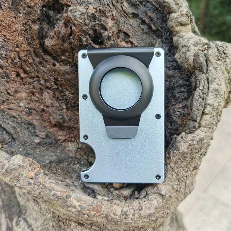 Airtag Wallet for Men Bank Business Card Cash Holder Rfid Cartera Tarjetero Carteira Brand luxury Carbon Fiber Wallet Smart Slim